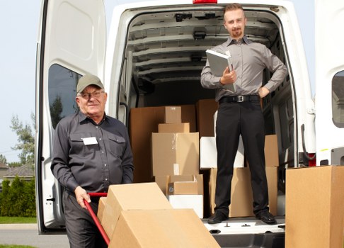 Compact van used for a Mayfair small removal