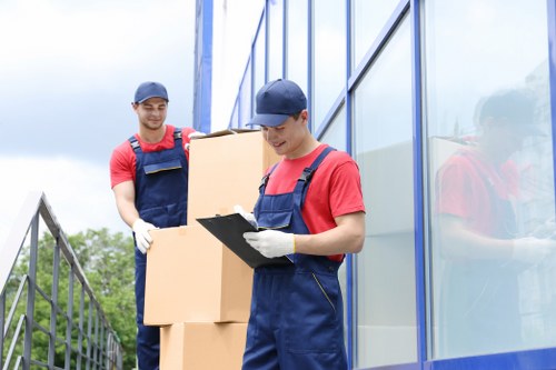 Student storage boxes arranged in a secure Mayfair facility